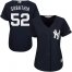 New York Yankees #52 C.C. Sabathia Navy Blue Alternate Womens Stitched MLB Jersey