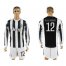 Juventus #12 Alex Sandro Home Long Sleeves Soccer Club Jersey