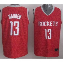 Houston Rockets 13 James Harden Red Leopard Grain NBA Jersey Cheap