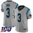 Nike Carolina Panthers #3 Will Grier Silver Mens Stitched NFL Limited Inverted Legend 100th Season Jersey