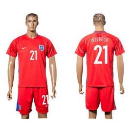 England #21 Welbeck Away Soccer Country Jersey