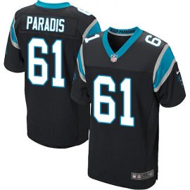 Nike Carolina Panthers #61 Matt Paradis Black Team Color Mens Stitched NFL Elite Jersey