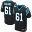 Nike Carolina Panthers #61 Matt Paradis Black Team Color Mens Stitched NFL Elite Jersey