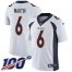 Nike Denver Broncos #6 Sam Martin White Mens Stitched NFL 100th Season Vapor Untouchable Limited Jersey
