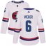 Adidas Montreal Canadiens #6 Shea Weber White Authentic 2017 100 Classic Womens Stitched NHL Jersey