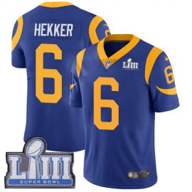 Nike Los Angeles Rams #6 Johnny Hekker Royal Blue Alternate Super Bowl LIII Bound Youth Stitched NFL Vapor Untouchable Limited Jersey