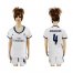 Womens Real Madrid #4 Sergio Ramos Home Soccer Club Jersey