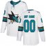 Mens Adidas Sharks Personalized Authentic White Road NHL Jersey