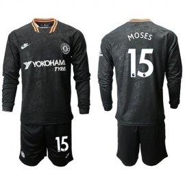 Chelsea #15 Moses Third Long Sleeves Soccer Club Jersey