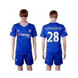 Chelsea #28 Azpilicueta Home Soccer Club Jersey
