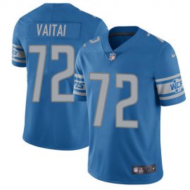 Nike Detroit Lions #72 Halapoulivaati Vaitai Blue Team Color Mens Stitched NFL Vapor Untouchable Limited Jersey