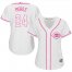 Cincinnati Reds #24 Tony Perez White/Pink Fashion Womens Stitched MLB Jersey