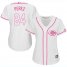 Cincinnati Reds #24 Tony Perez White/Pink Fashion Womens Stitched MLB Jersey