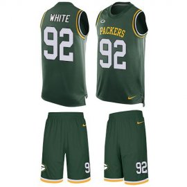 Nike Green Bay Packers #92 Reggie White Green Team Color Mens Stitched NFL Limited Tank Top Suit Jersey