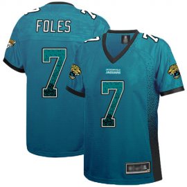 Nike Jacksonville Jaguars #7 Nick Foles Teal Green Alternate Womens Stitched NFL Elite Drift Fashion Jersey