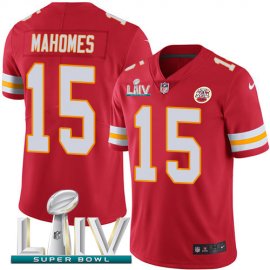 Nike Kansas City Chiefs #15 Patrick Mahomes Red Super Bowl LIV 2020 Team Color Youth Stitched NFL Vapor Untouchable Limited Jersey