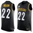 Nike Pittsburgh Steelers #22 Steven Nelson Black Team Color Mens Stitched NFL Limited Tank Top Jersey