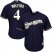 Milwaukee Brewers #4 Paul Molitor Navy blue Cool Base Stitched Youth MLB Jersey