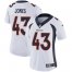 Nike Denver Broncos #43 Joe Jones White Womens Stitched NFL Vapor Untouchable Limited Jersey