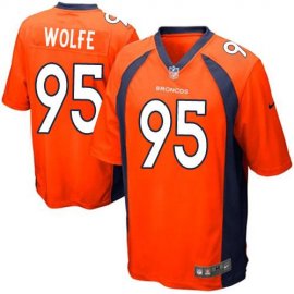 Nike Denver Broncos #95 Derek Wolfe Orange Team Color Youth Stitched NFL New Elite Jersey