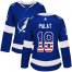 Adidas Tampa Bay Lightning #18 Ondrej Palat Blue Home Authentic USA Flag Womens Stitched NHL Jersey