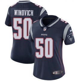Nike New England Patriots #50 Chase Winovich Navy Blue Team Color Womens Stitched NFL Vapor Untouchable Limited Jersey