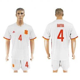 Spain #4 Bartra Away Soccer Country Jersey