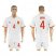 Spain #4 Bartra Away Soccer Country Jersey