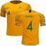 Australia #4 Cahill Home Soccer Country Jersey