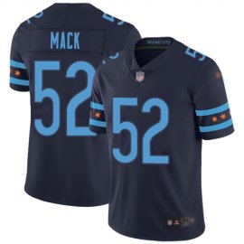 Nike Chicago Bears #52 Khalil Mack Navy Blue Team Color Mens Stitched NFL Limited City Edition Jersey