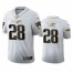 New England New England Patriots #28 James White Mens Nike White Golden Edition Vapor Limited NFL 100 Jersey