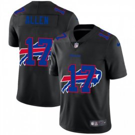 Buffalo Buffalo Bills #17 Josh Allen Mens Nike Team Logo Dual Overlap Limited NFL Jersey Black