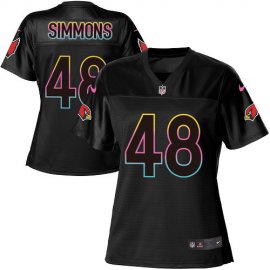 Nike Arizona Cardinals #48 Isaiah Simmons Black Womens NFL Fashion Game Jersey