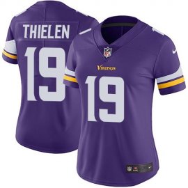 Nike Minnesota Vikings #19 Adam Thielen Purple Team Color Womens Stitched NFL Vapor Untouchable Limited Jersey