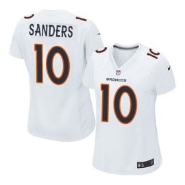 Nike Denver Broncos #10 Emmanuel Sanders White Womens Stitched NFL Game Event Jersey