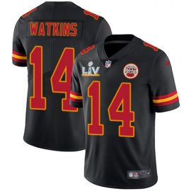 Nike Kansas City Chiefs #14 Sammy Watkins Black Mens Super Bowl LV Bound Stitched NFL Limited Rush Jersey