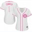 Houston Astros #1 Carlos Correa White/Pink Fashion Womens Stitched MLB Jersey