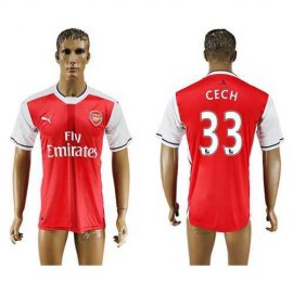 Arsenal #33 Cech Home Soccer Club Jersey