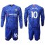 Chelsea #10 Hazard Home Long Sleeves Soccer Club Jersey