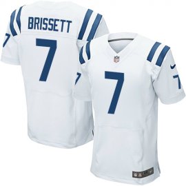 Nike Indianapolis Colts #7 Jacoby Brissett White Mens Stitched NFL Elite Jersey