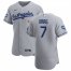 Los Angeles Dodgers #7 Julio Urias Mens Nike Gray Road 2020 World Series Champions Authentic Team MLB Jersey
