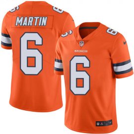 Nike Denver Broncos #6 Sam Martin Orange Mens Stitched NFL Limited Rush Jersey