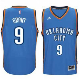 Mens Oklahoma City Thunder #9 Jerami Grant adidas Light Blue New Swingman Road Jersey