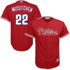 Philadelphia Phillies #22 Andrew McCutchen Red Cool Base Stitched Youth MLB Jersey