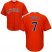 Houston Astros #7 Craig Biggio Orange Cool Base Stitched Youth MLB Jersey