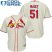 St.Louis Cardinals #51 Willie McGee Cream Cool Base Stitched Youth MLB Jersey