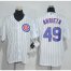 Chicago Cubs #49 Jake Arrieta White(Blue Strip) Cool Base Stitched Youth MLB Jersey
