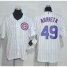 Chicago Cubs #49 Jake Arrieta White(Blue Strip) Cool Base Stitched Youth MLB Jersey