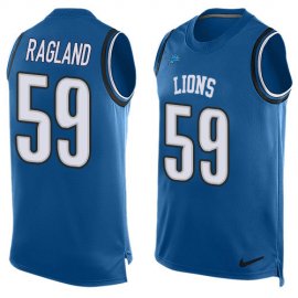 Nike Detroit Lions #59 Reggie Ragland Blue Team Color Mens Stitched NFL Limited Tank Top Jersey