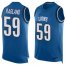 Nike Detroit Lions #59 Reggie Ragland Blue Team Color Mens Stitched NFL Limited Tank Top Jersey